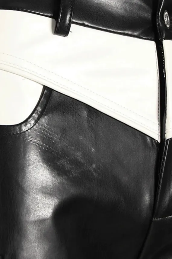Monochrome Edge Wide-Leg Pants