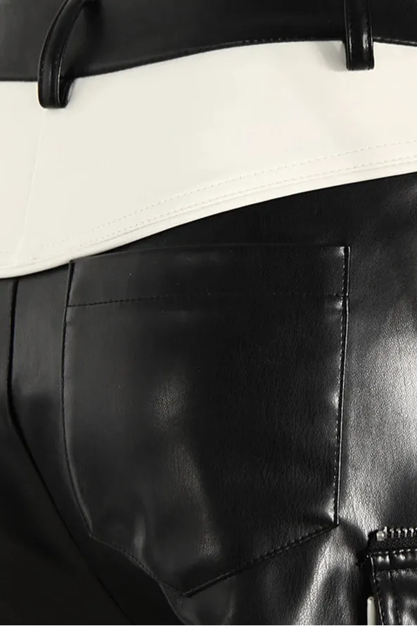 Monochrome Edge Wide-Leg Pants