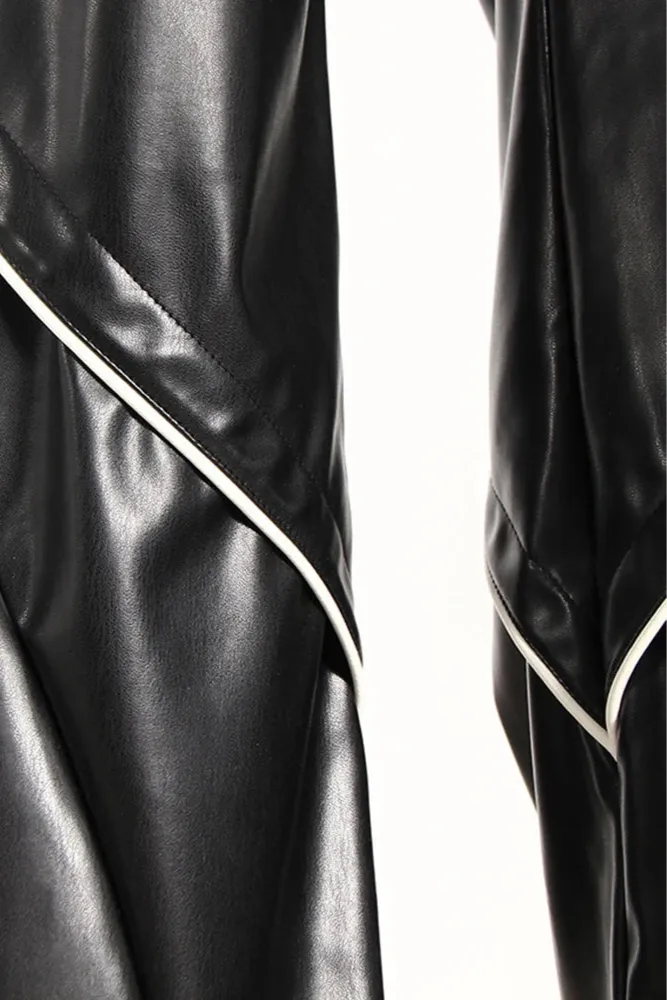 Monochrome Edge Wide-Leg Pants