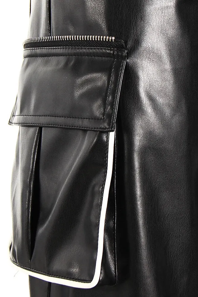 Monochrome Edge Wide-Leg Pants