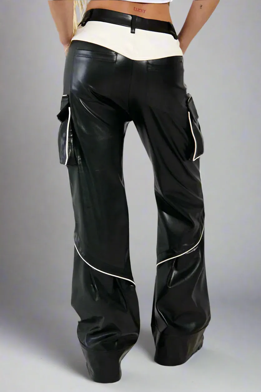 Monochrome Edge Wide-Leg Pants