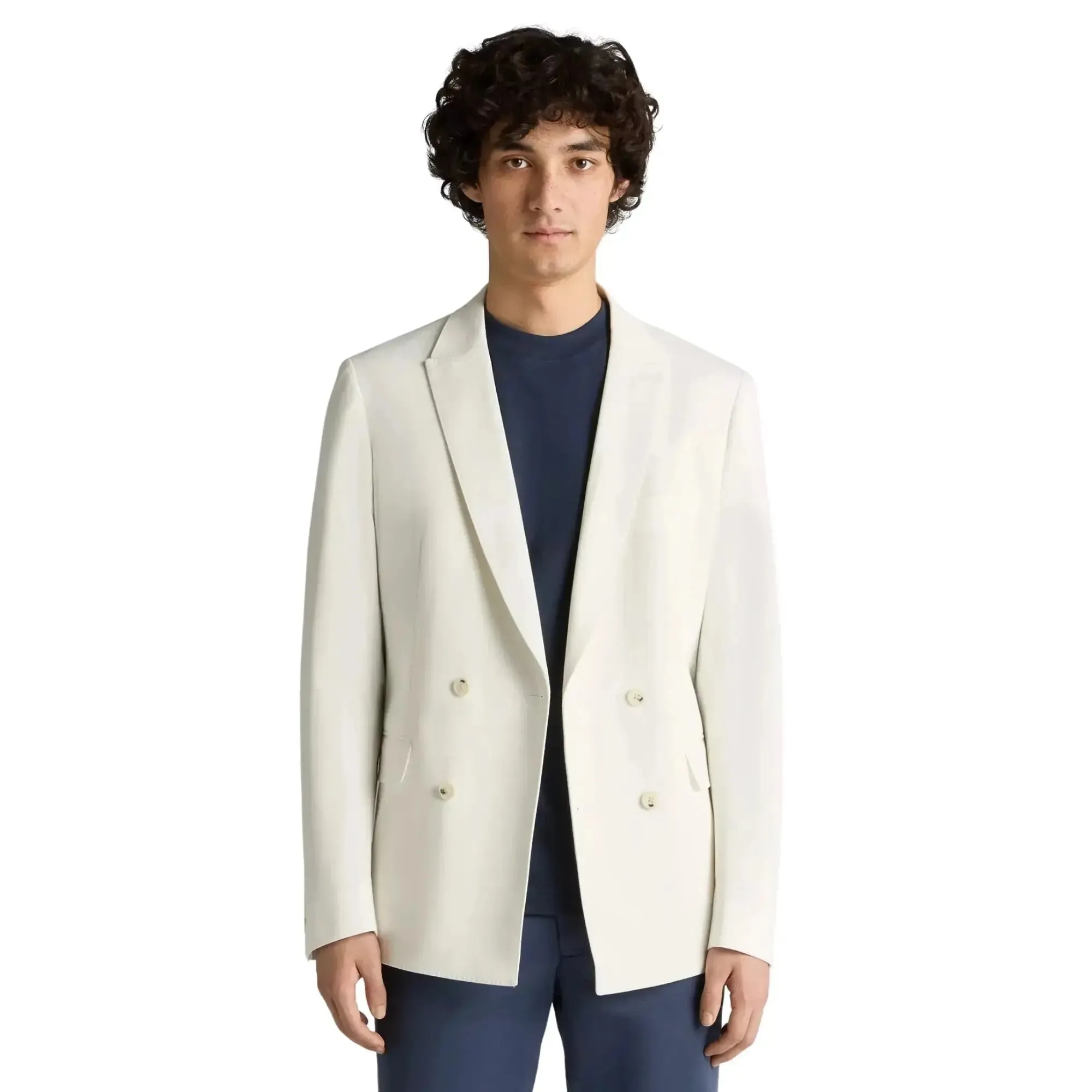Montez Double-Breasted Jacket - White