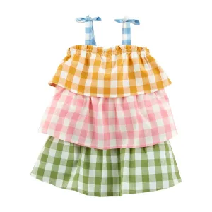 Mud Pie Tiered Check Dress