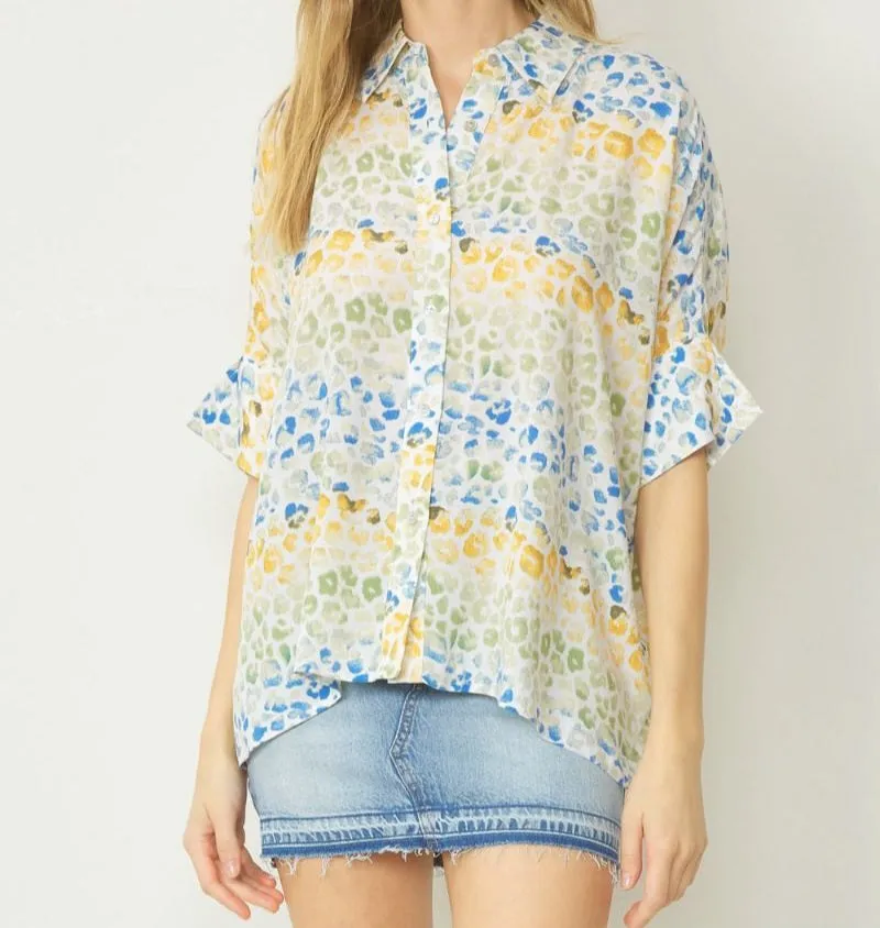 Multi Color Print Top