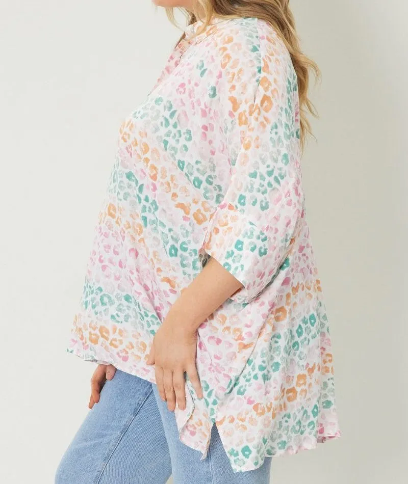 Multi Color Print Top