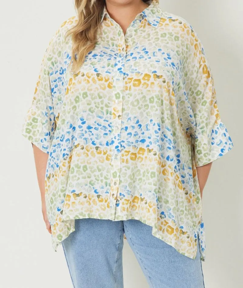 Multi Color Print Top