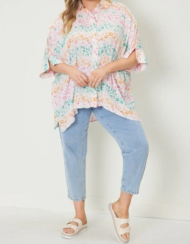 Multi Color Print Top