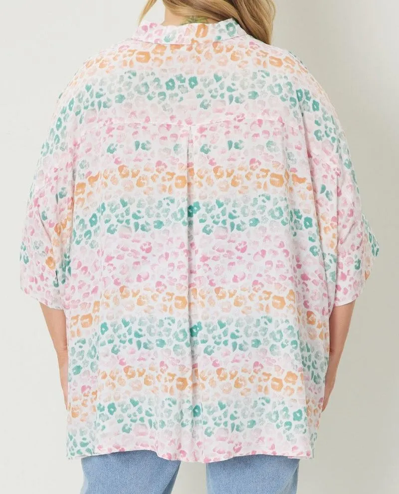Multi Color Print Top