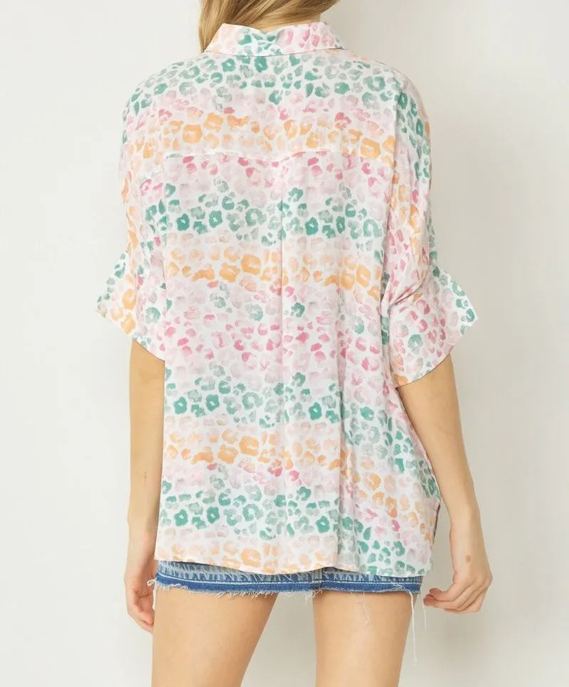 Multi Color Print Top