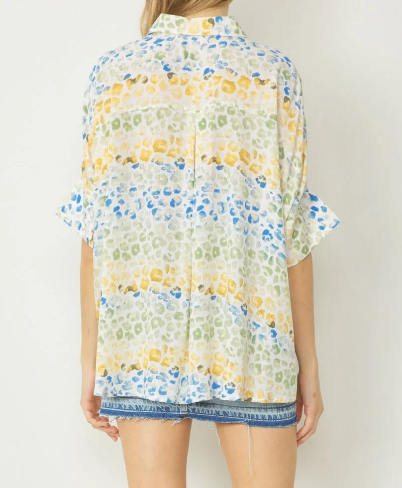 Multi Color Print Top