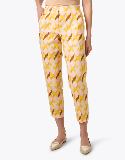 Multi Geometric Print Cotton Pant