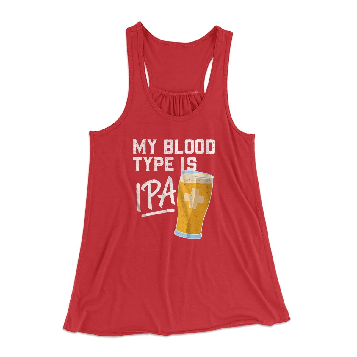 My Blood Type Is IPA Women's Flowey Tank Top