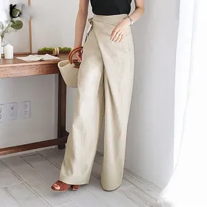 Nerthus - High Waist Pants with Bow Closure