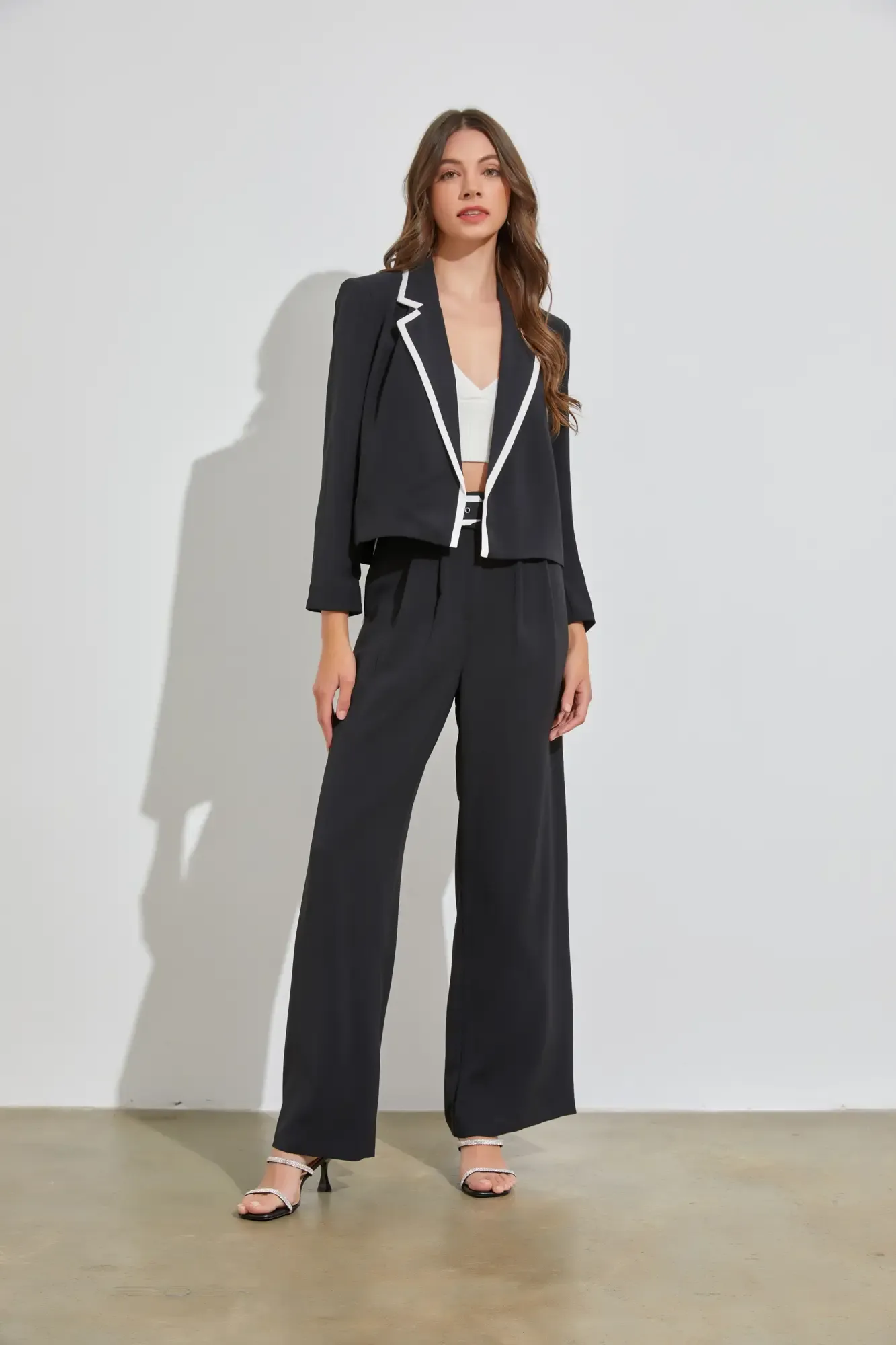 Next Level Black Open-Front Blazer