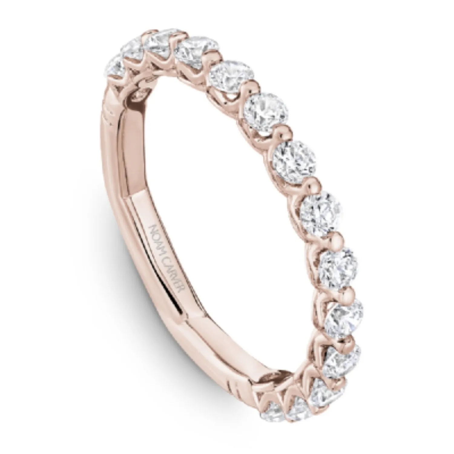 Noam Carver European Shank French Set Diamond Wedding Band