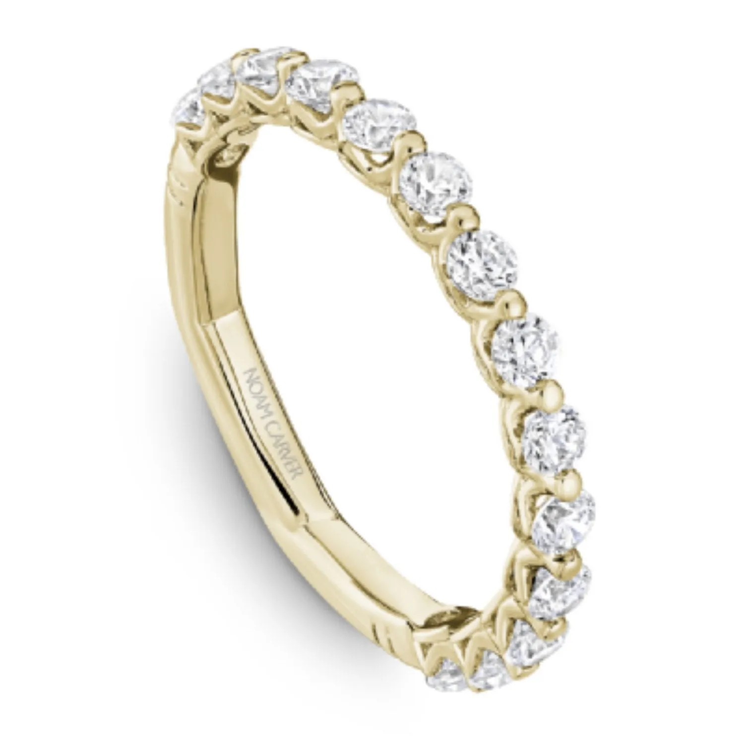 Noam Carver European Shank French Set Diamond Wedding Band