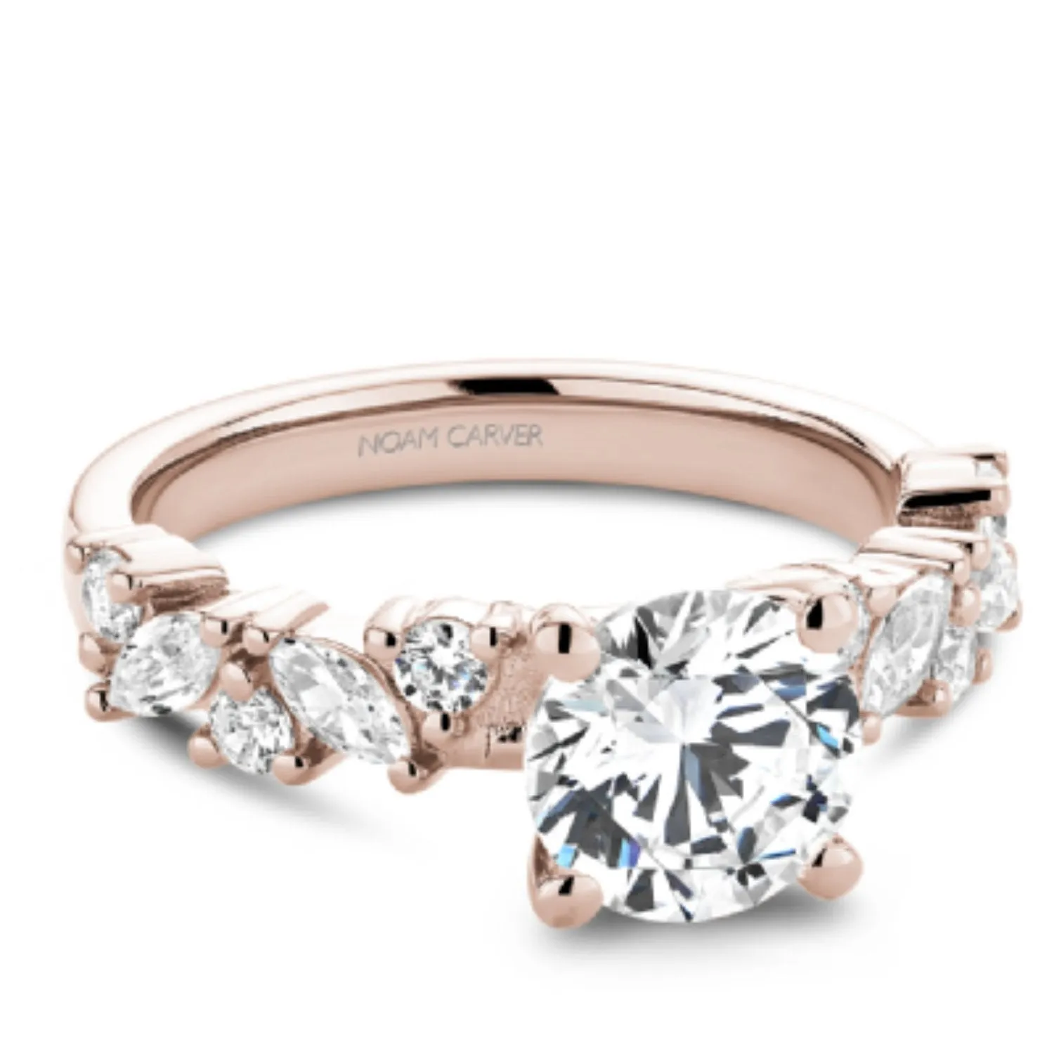 Noam Carver Marquise & Round Cut Diamond Engagement Ring