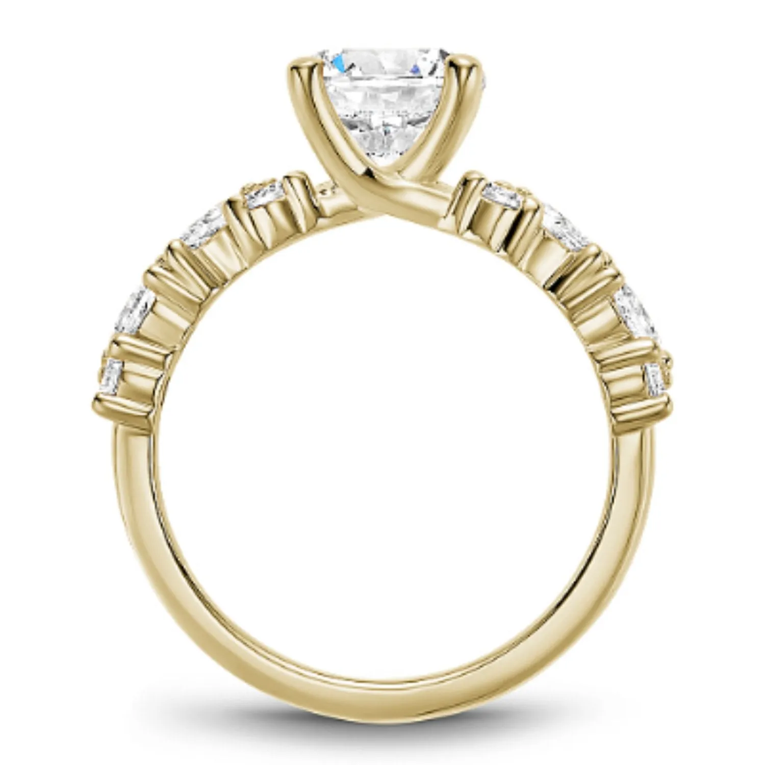 Noam Carver Marquise & Round Cut Diamond Engagement Ring