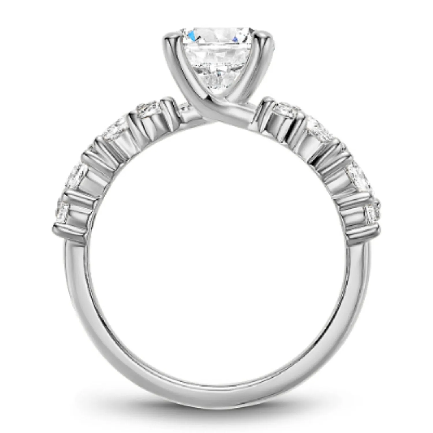 Noam Carver Marquise & Round Cut Diamond Engagement Ring