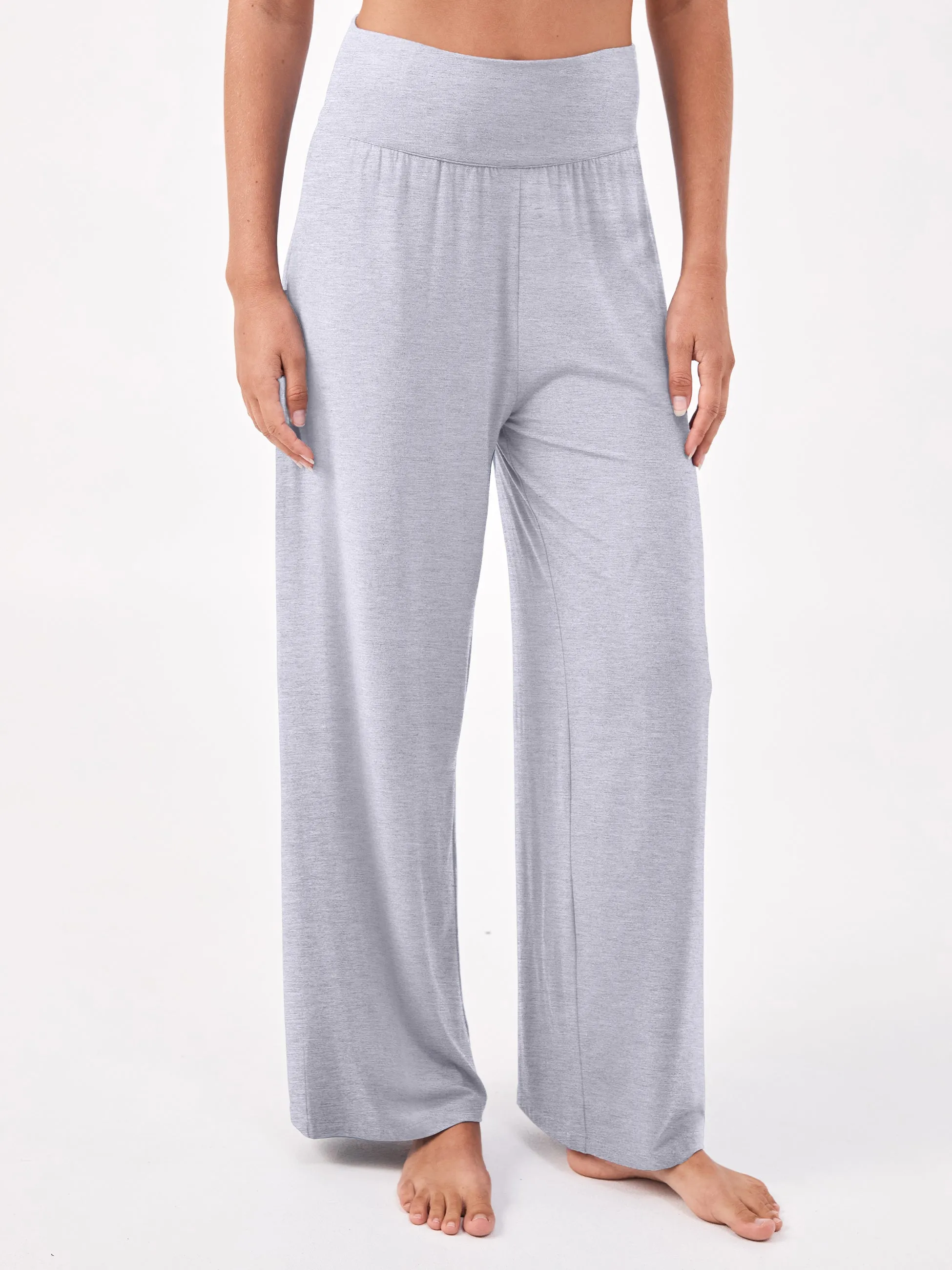 Nomad Modal Wide Leg Pant - Melange Grey