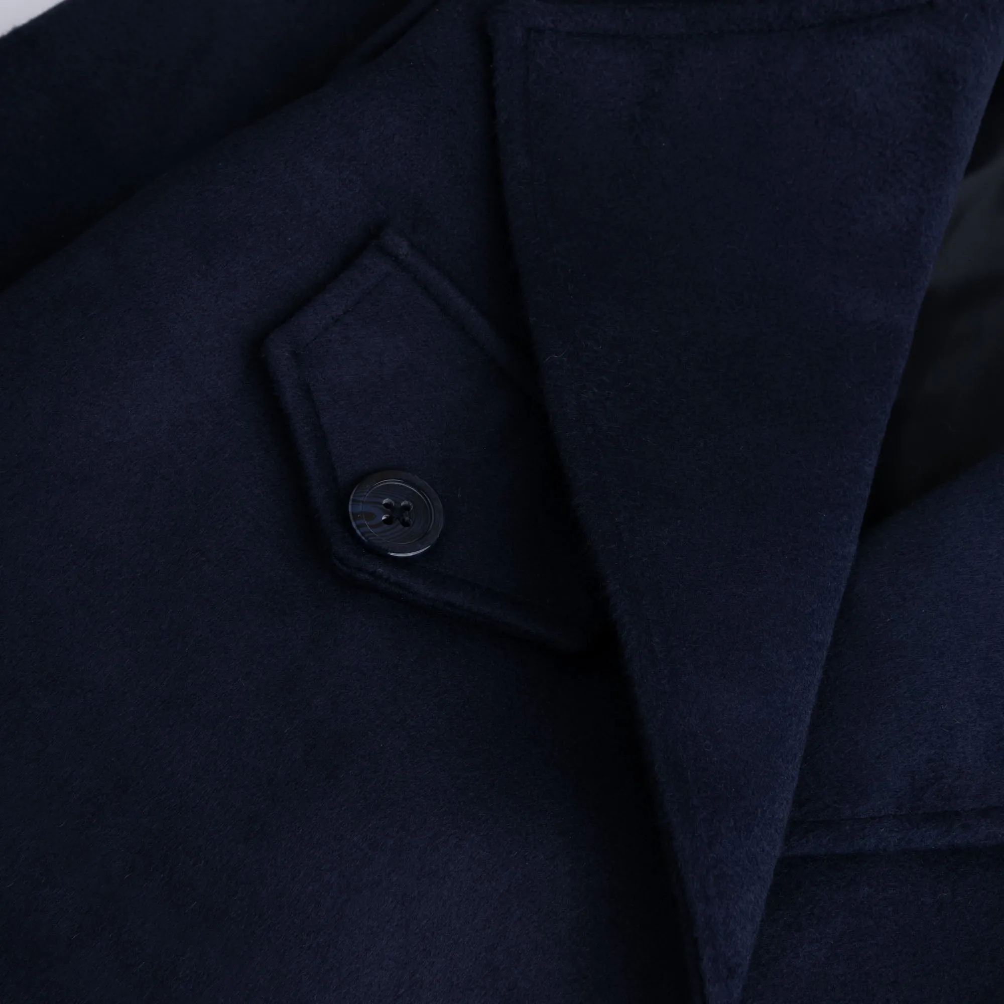 Notch Collar Navy Coat