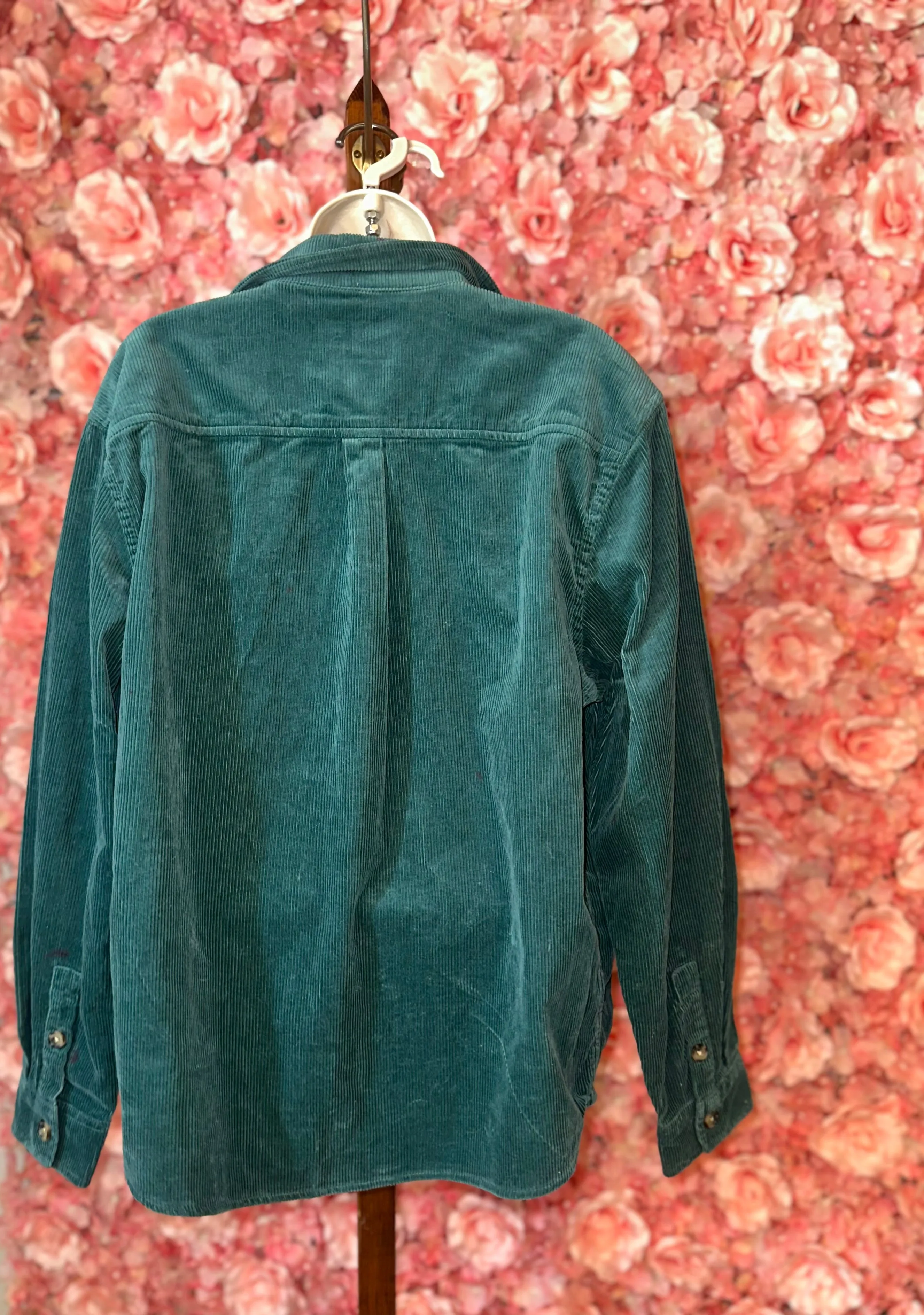 NWT Goodfellow (Medium) Brand New Green Corduroy Button Up