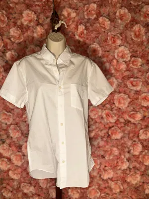 NWT J.Crew (Small) Brand New White Slim Fit Performance Short Sleeve Button Up