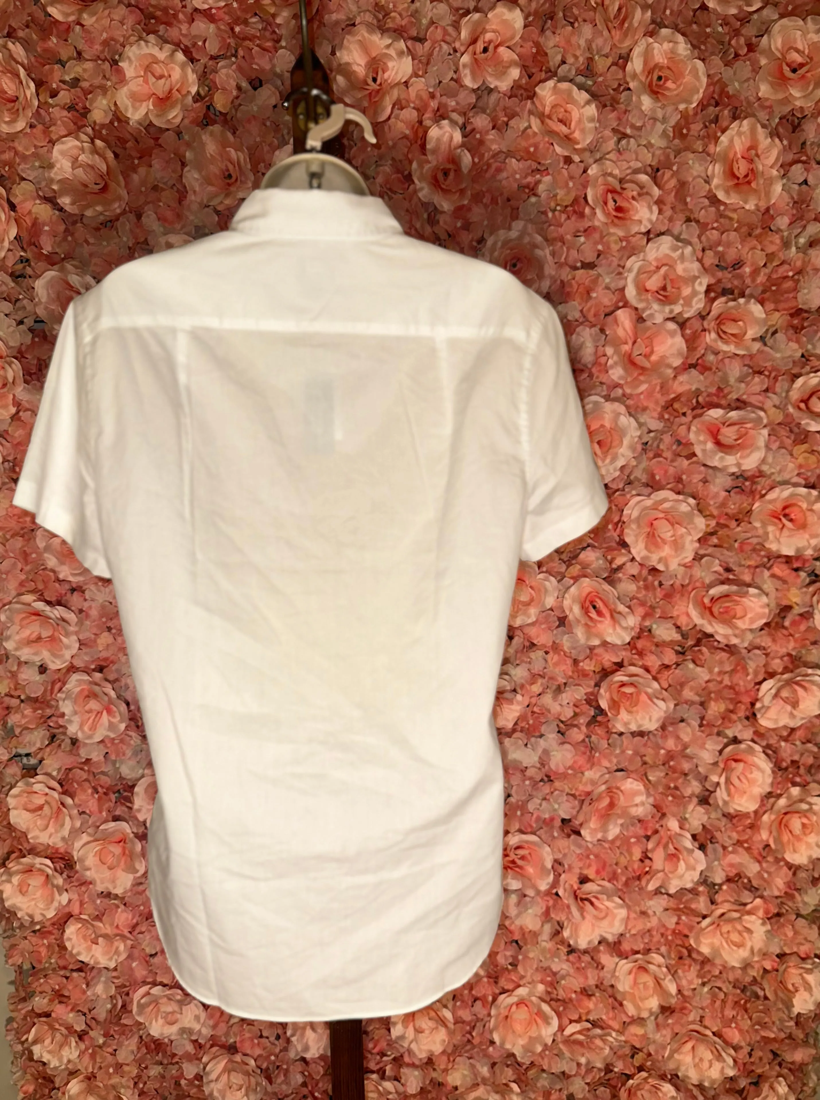NWT J.Crew (Small) Brand New White Slim Fit Performance Short Sleeve Button Up