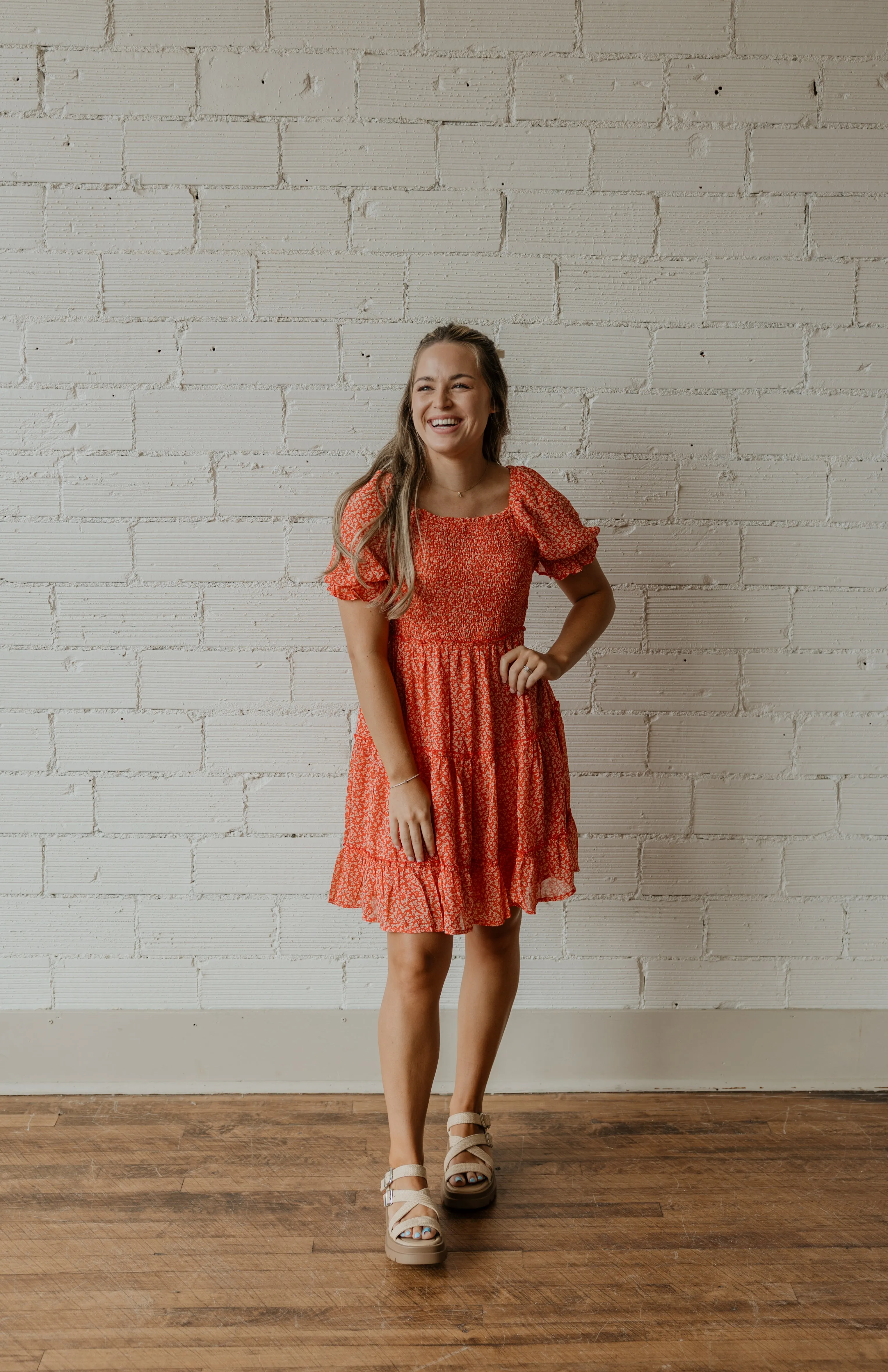 OAKLEE RED FLORAL DRESS BY IVY & CO