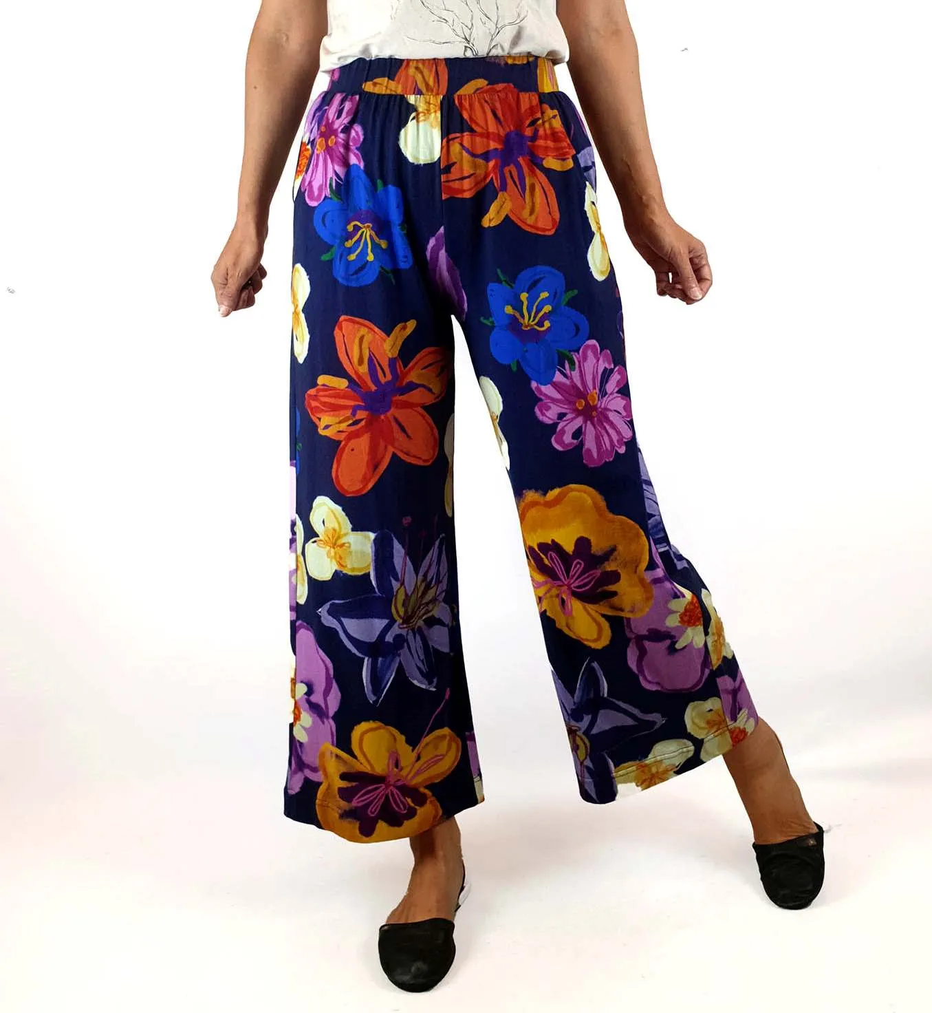 Obus floral print wide leg pants size 1, best fits size 8