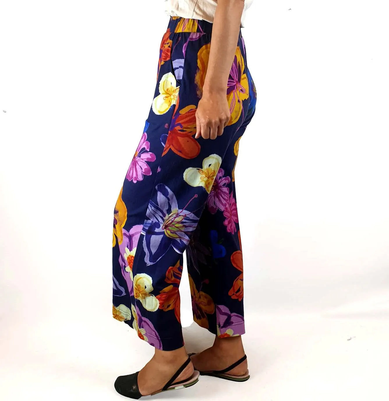 Obus floral print wide leg pants size 1, best fits size 8