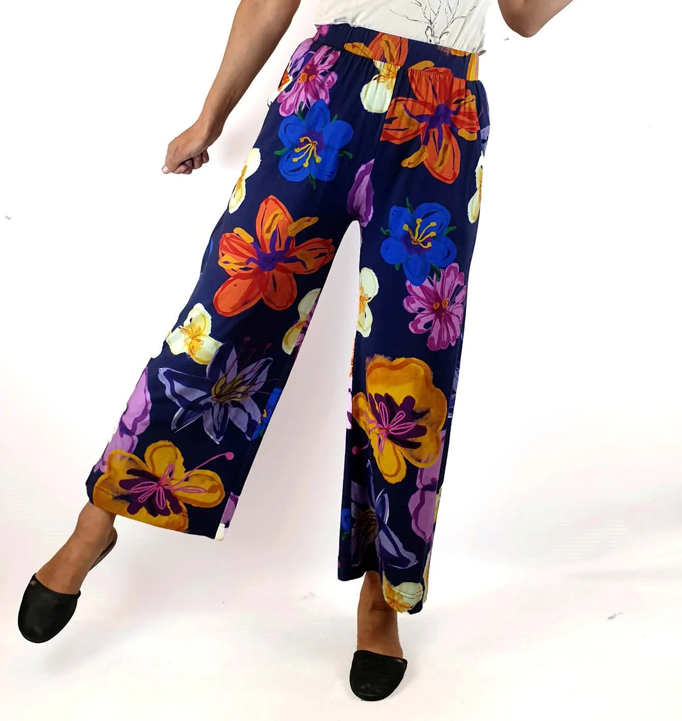 Obus floral print wide leg pants size 1, best fits size 8