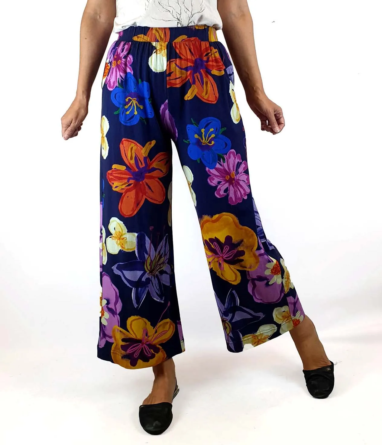 Obus floral print wide leg pants size 1, best fits size 8