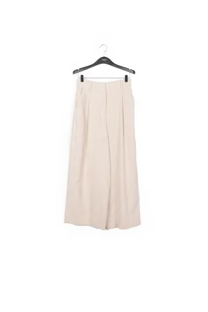 Ochre wide-leg corduroy pants