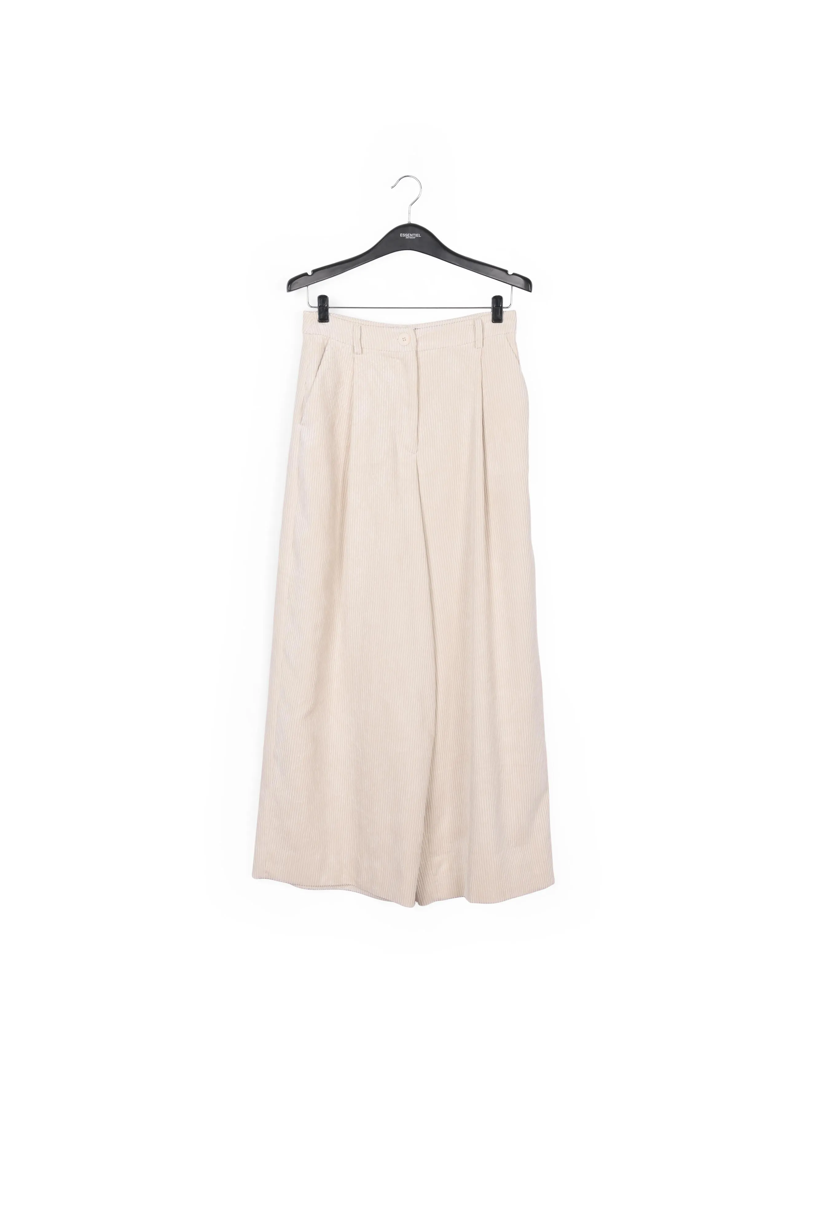 Ochre wide-leg corduroy pants
