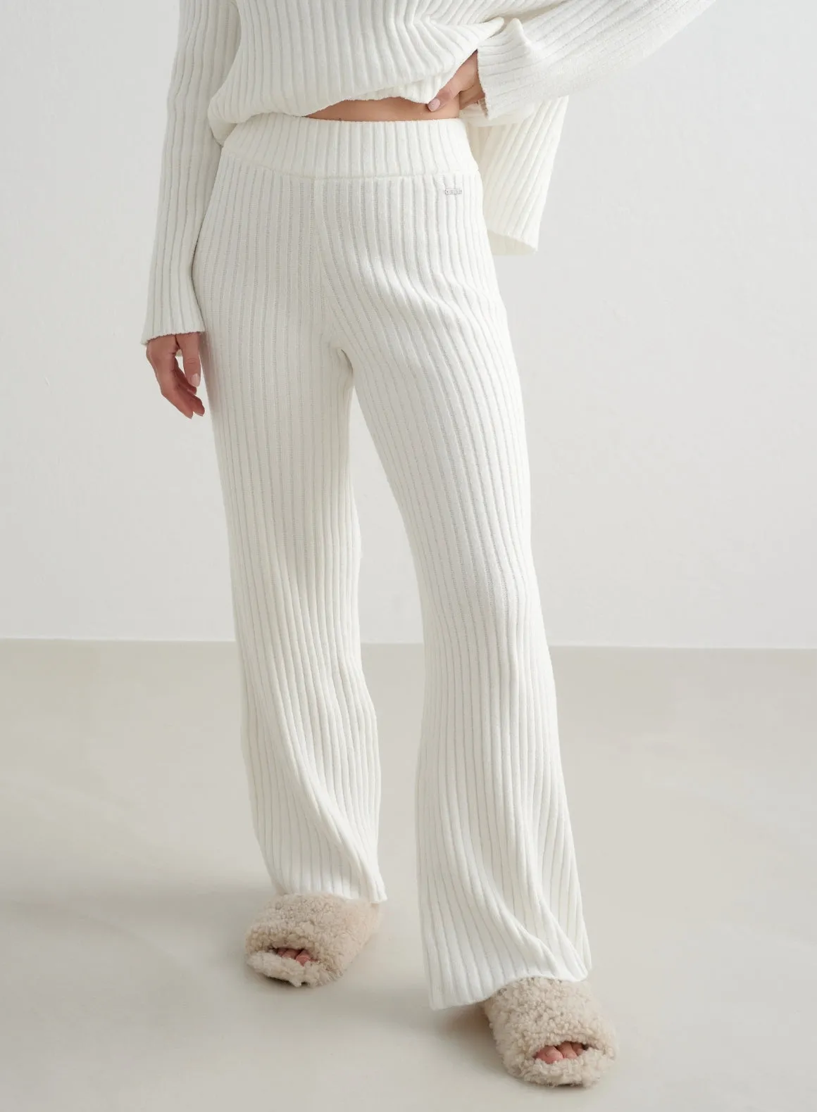 Off-White Rib Knit Pants