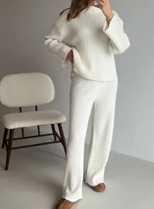 Off-White Rib Knit Pants