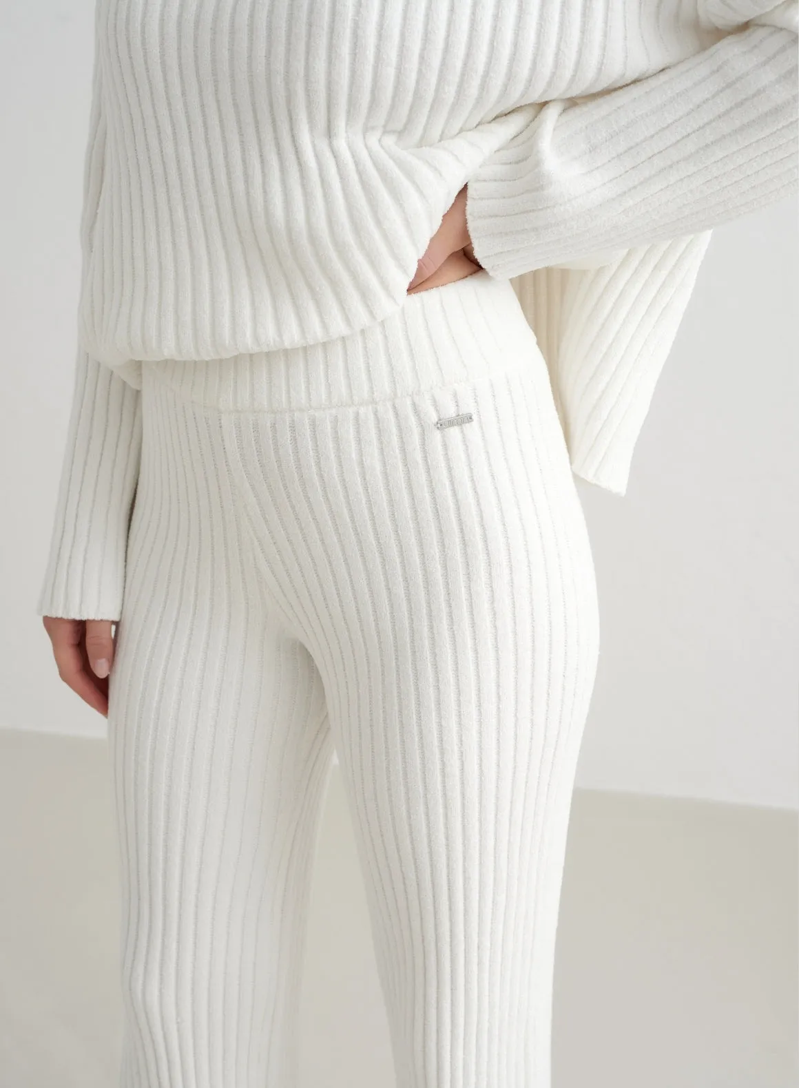 Off-White Rib Knit Pants