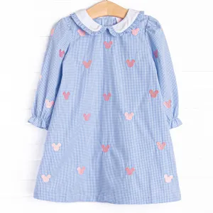 Oh Toodles Embroidered Long Sleeve Dress, Blue