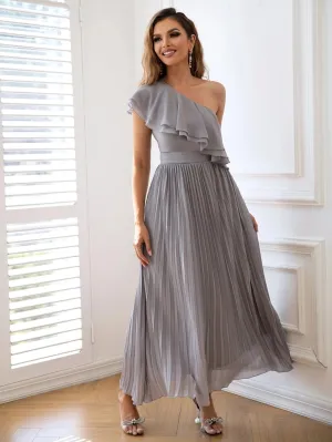 One Shoulder Maxi Elegant Dress