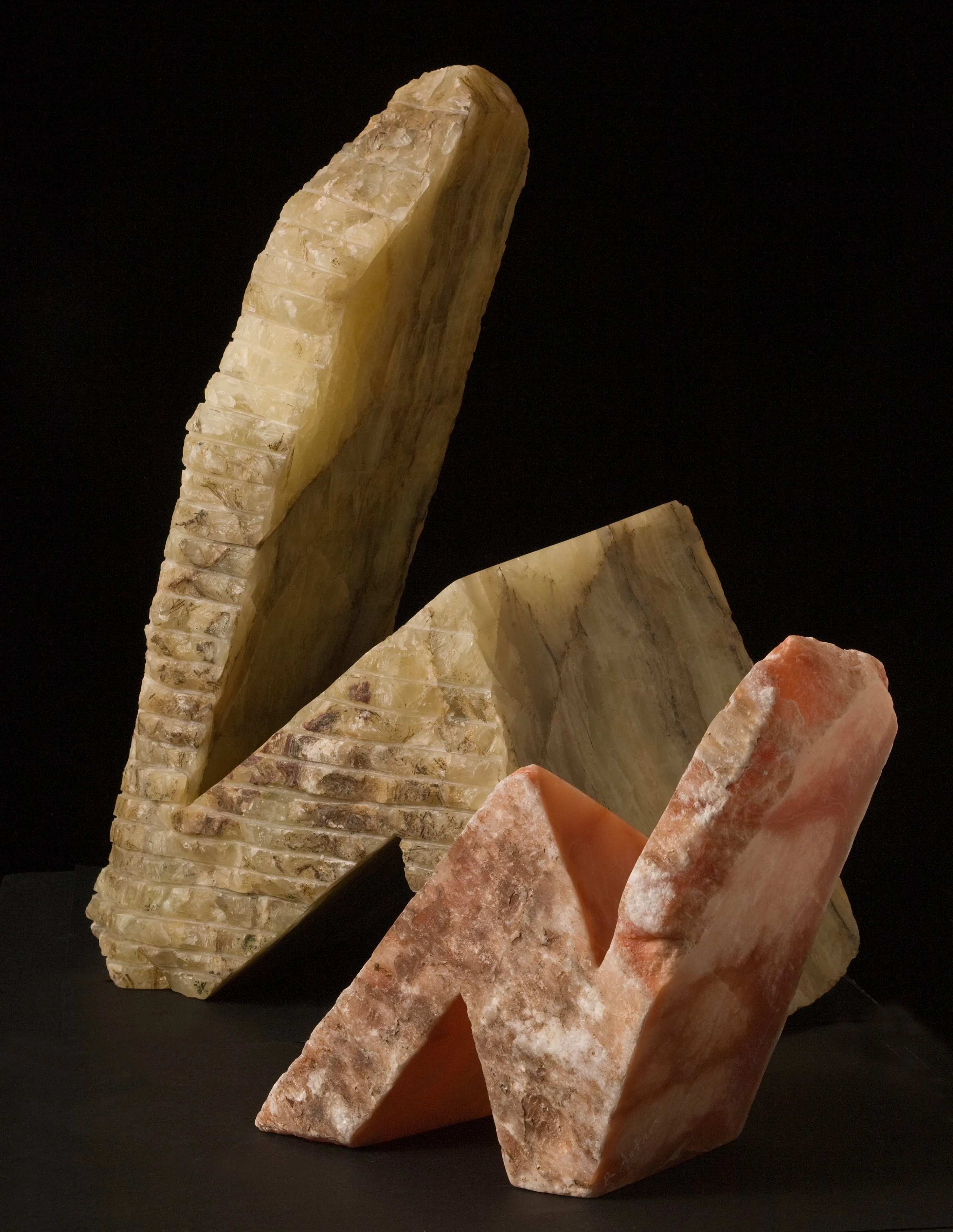 ONYX AND ALABASTER SCULPTURE INTIMIDATION AND INTIMACY