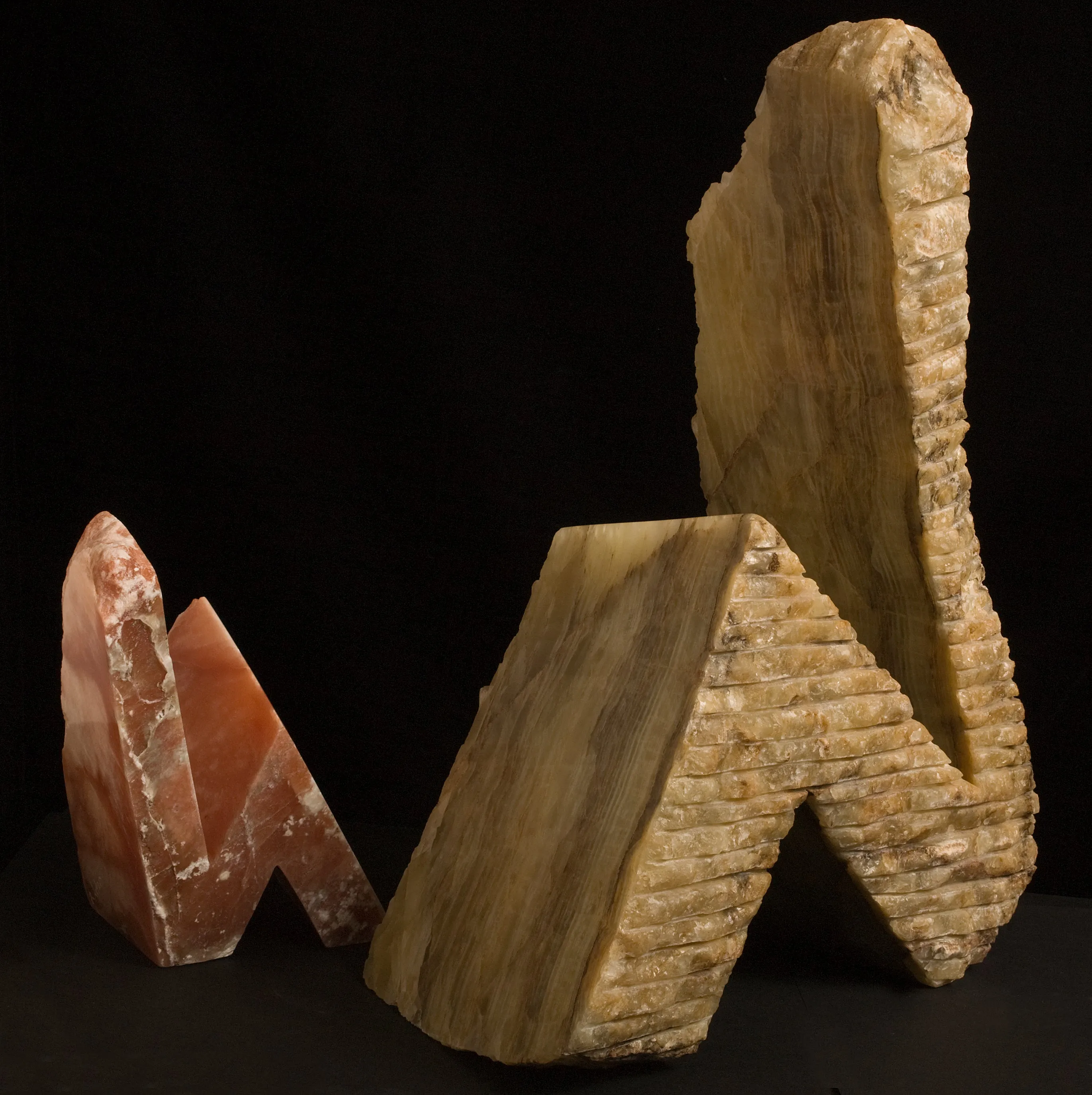 ONYX AND ALABASTER SCULPTURE INTIMIDATION AND INTIMACY