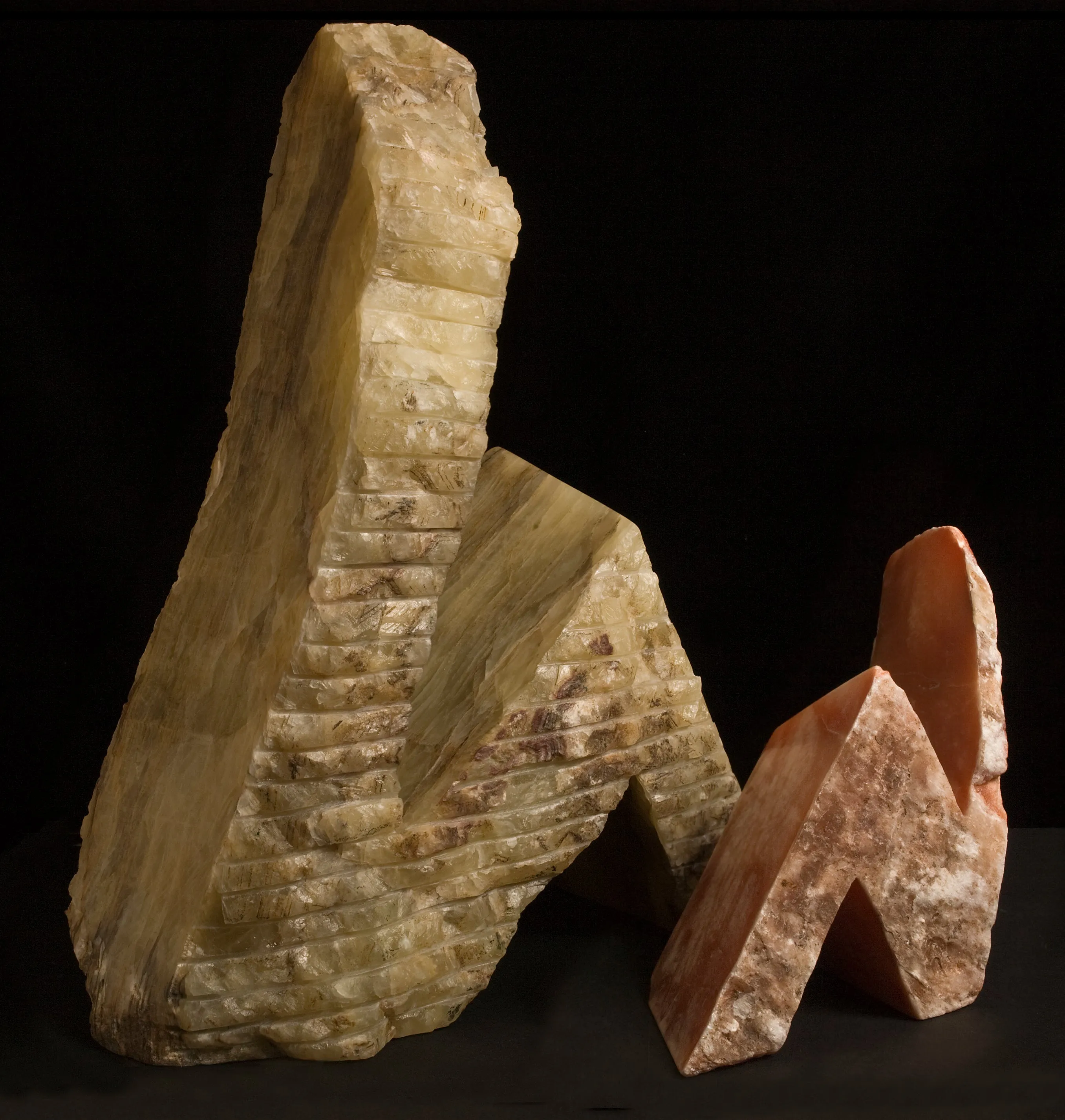 ONYX AND ALABASTER SCULPTURE INTIMIDATION AND INTIMACY