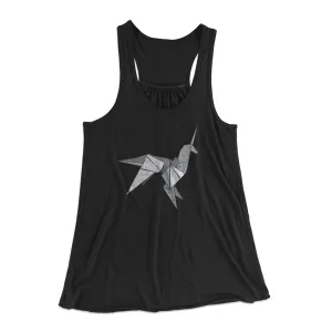 Origami Unicorn Women's Flowey Tank Top
