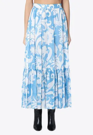Paisley Print Maxi Skirt