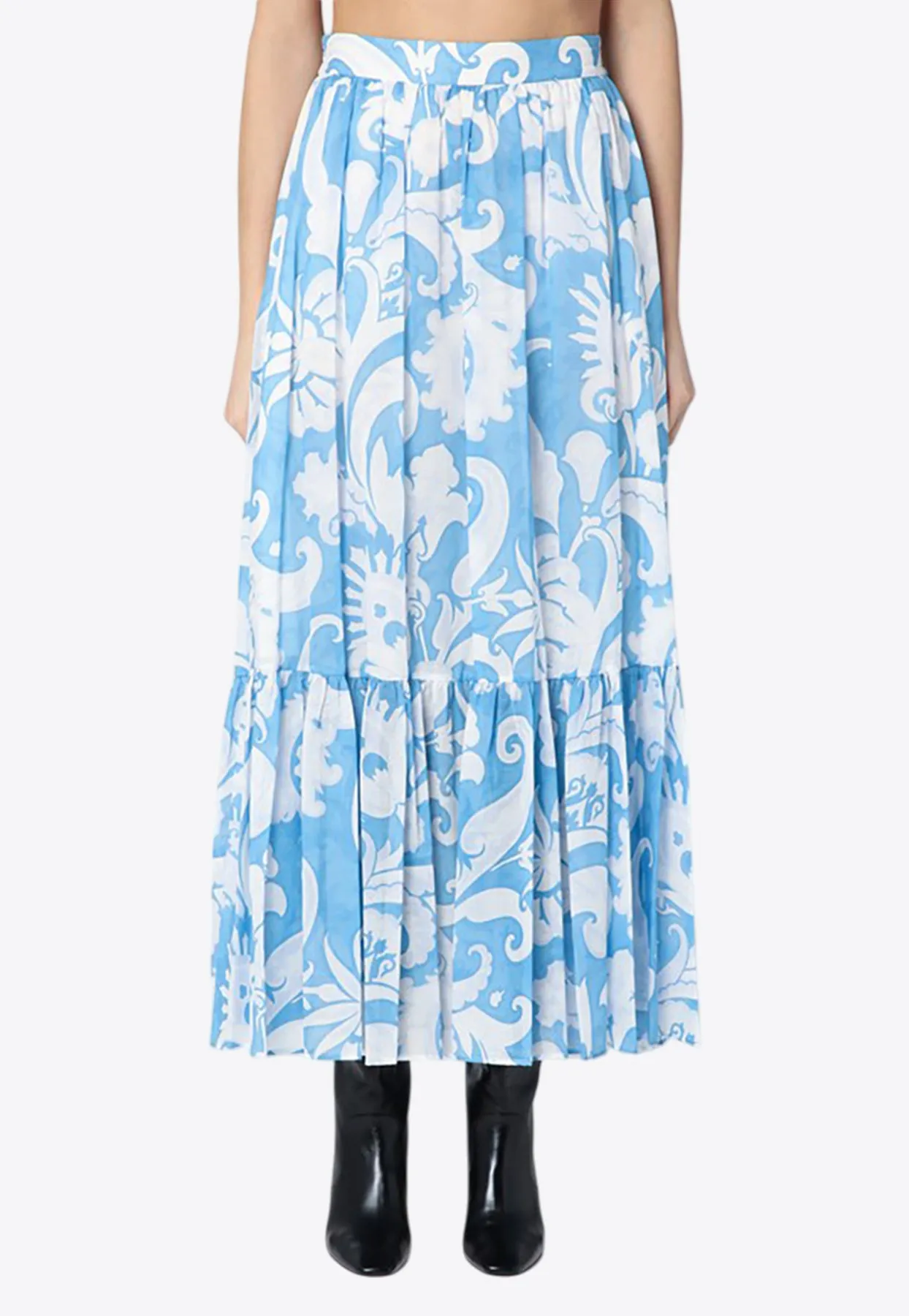 Paisley Print Maxi Skirt