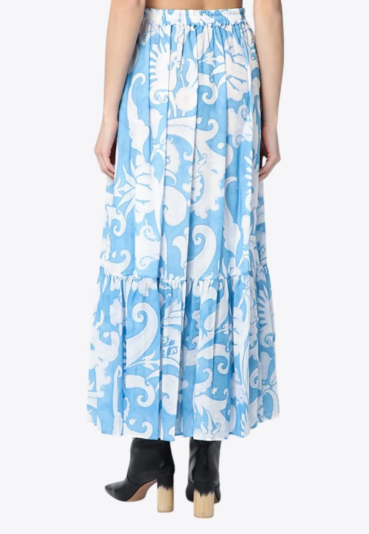 Paisley Print Maxi Skirt