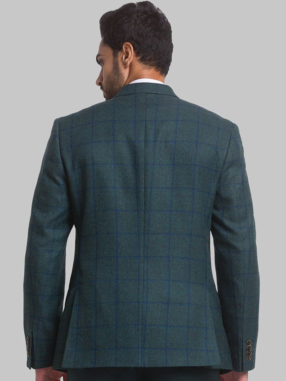 Park Avenue Men Checked Single Breasted Blazers