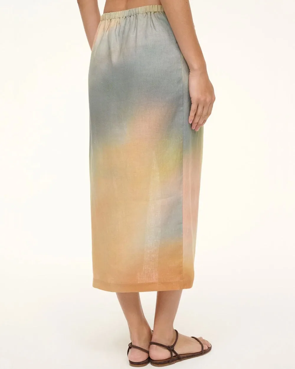 Pastel Clouds Porto Linen Skirt