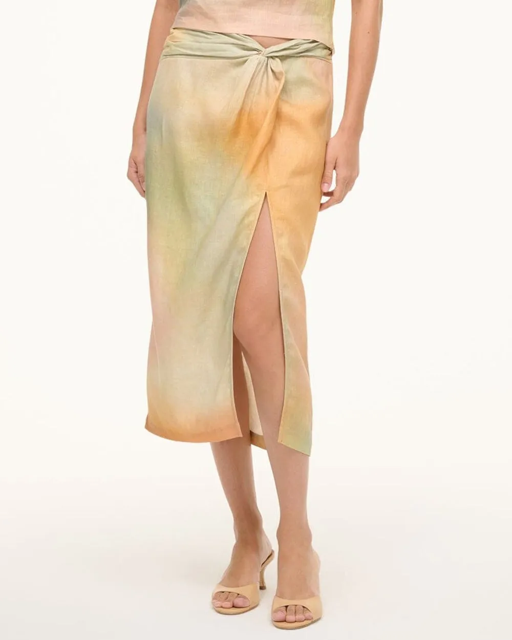 Pastel Clouds Porto Linen Skirt